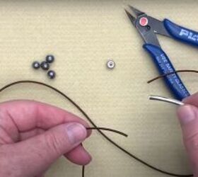 bohemian jewelry tutorial featuring leather necklace knots, Remove the tube