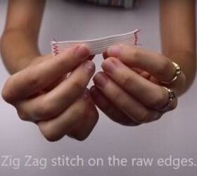 scrap buster five simple diy hair accessories, Zigzag the raw edges