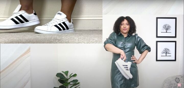 four spring wardrobe ideas how to style sneakers with dresses, Classic Adidas
