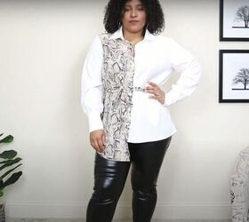 five fantastic ideas for how to style leather leggings, Asymmetric top