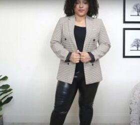 five fantastic ideas for how to style leather leggings, Layer with a blazer