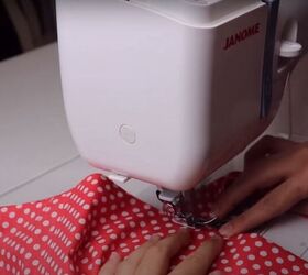 adorable diy tote bag tutorial, Top stitch around the opening