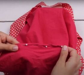 adorable diy tote bag tutorial, Close up the gap