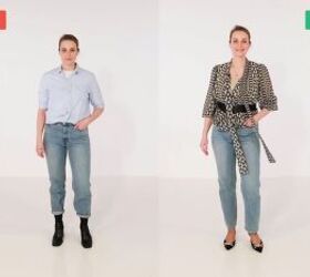 nine tips and outfit ideas for how to style jeans, Flowy blouse and jeans