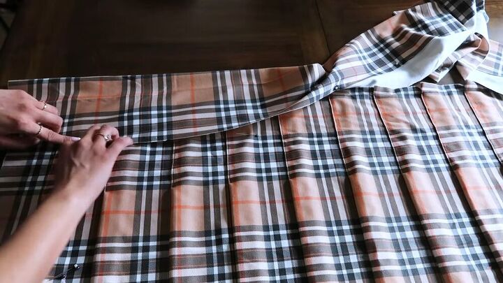 sew a timeless clothing item diy pleated skirt, Slide through the waistband