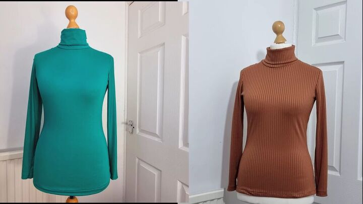 learn how to sew a turtleneck top, Sew a bodycon top