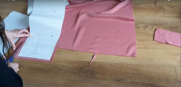 how to make sew an easy sweatpants pattern with pockets, Cut the cuffs and waistband pieces