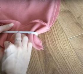 how to make sew an easy sweatpants pattern with pockets, Place the elastic around the cuffs
