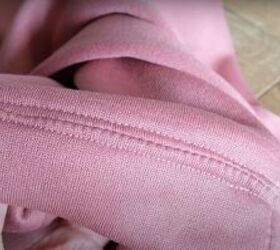 how to make sew an easy sweatpants pattern with pockets, Topstitch the cuff