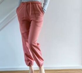 how to make sew an easy sweatpants pattern with pockets, DIY sweatpants