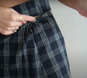 thrift flip mens pajama bottoms to diy skort, DIY skort tutorial