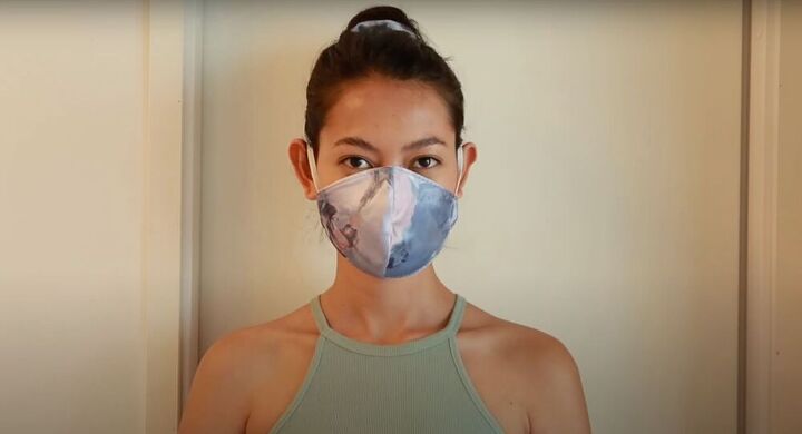how to make a face mask and scrunchie, Finished face mask