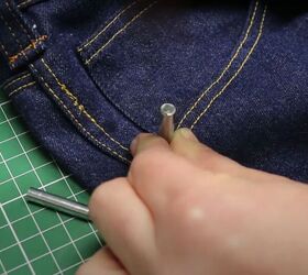 sew the perfect pair diy jeans, Attach the button