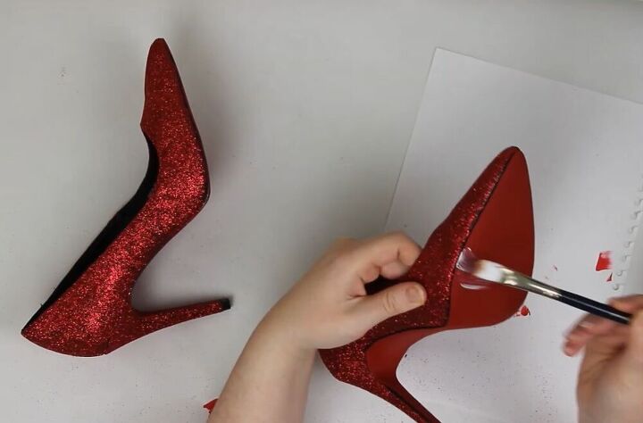 diy glitter shoes, Easy glitter shoes