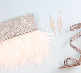 make a diy feather clutch in just 3 super simple steps, Stunning feather clutch and accessories