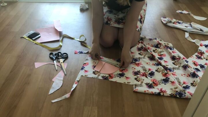 sew a beautiful summer dress from scratch no pattern required, Measure the bra cup
