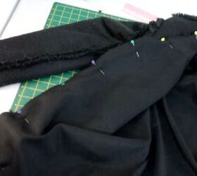 sew a teddy jacket in just 5 easy steps, Pin and sew the neckline