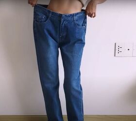mens jeans to denim jumpsuit thrift flip transformation, Use two pairs of men s jeans