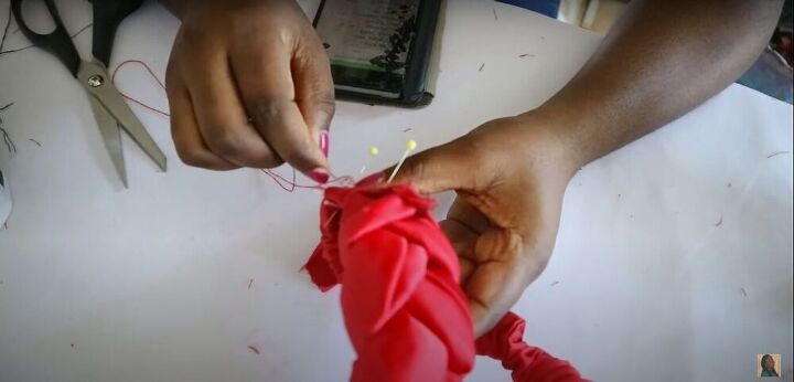 Sew the strips over the exposed stitching