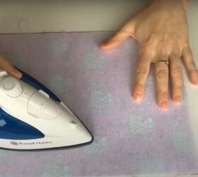 easy travel makeup bag sewing tutorial, Iron the interfacing onto the fabric