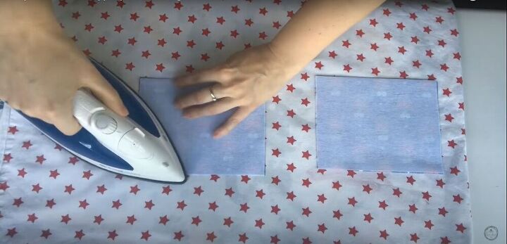 easy zipper pouch sewing tutorial, Iron on the interfacing
