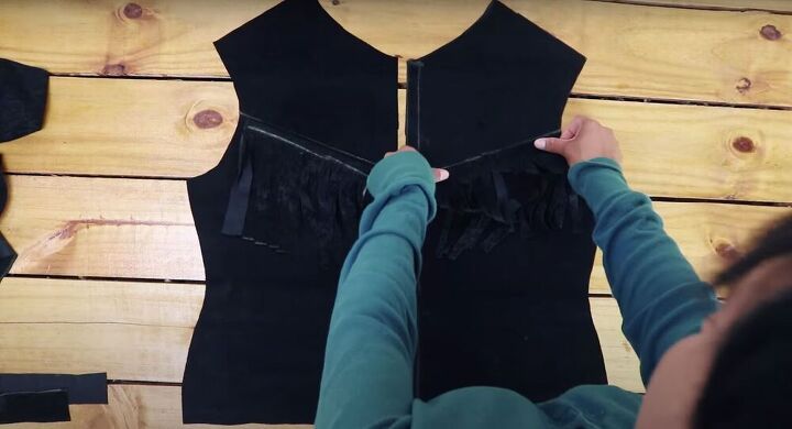 easy fringe jacket make it yourself, How to sew a fringe jacket
