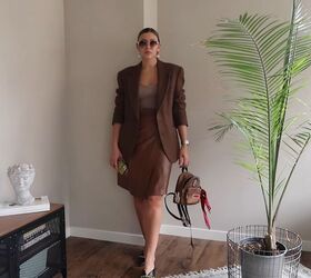 how to style brown leather leggings and a skirt, How to style a leather skirt