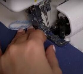 classy cardigan dress sewing tutorial, Serge the seams