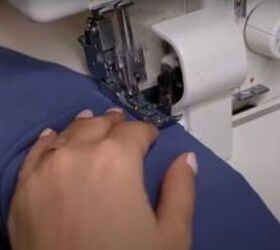 classy cardigan dress sewing tutorial, Serge the hems