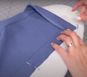 classy cardigan dress sewing tutorial, Fold up the hem