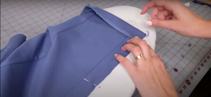 classy cardigan dress sewing tutorial, Fold up the hem
