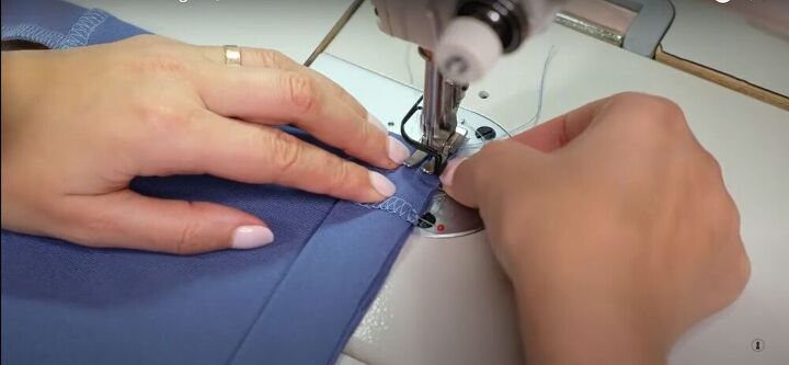 classy cardigan dress sewing tutorial, Sew down the neckband