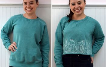 DIY Embroidered Crop Pullover With Janome