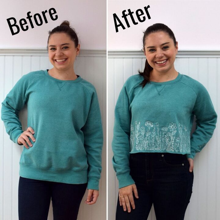 diy embroidered crop pullover with janome