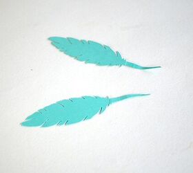 make paper feather earrings