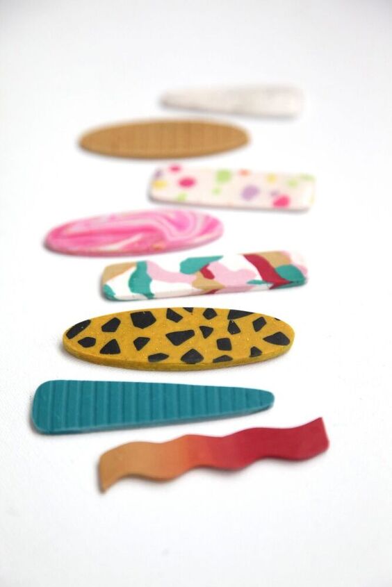 how to make polymer clay hair barrettes with the silhouette curio