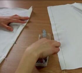 how to make a mini ruched dress with drawstrings, Folding the hems