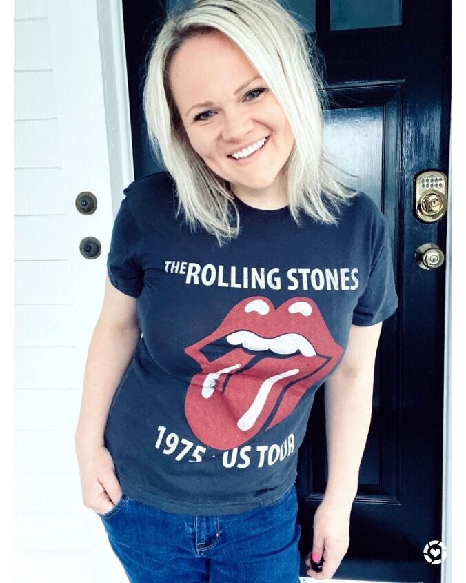 sharing 6 different graphic tees for spring and summer, Classic Rolling Stones tee from Target