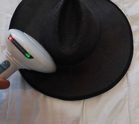 steaming a straw hat