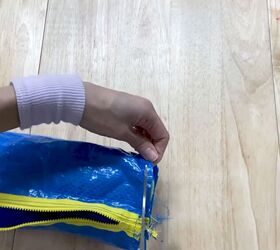 crazy diy ikea bag transformation tutorial, Attaching long strap