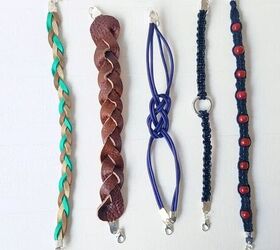 make a leather bracelet from scratch 5 tutorials in 1