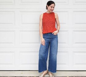five ways to wear cropped wide leg jeans
