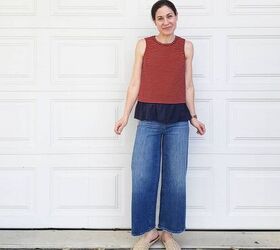 five ways to wear cropped wide leg jeans