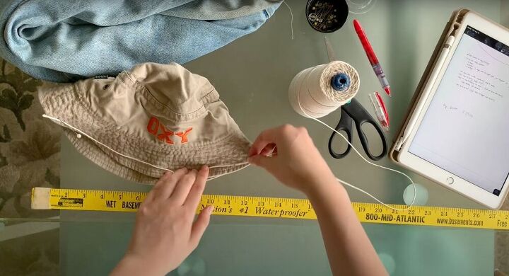 how to make a bucket hat out of jeans in 5 simple steps, How to make a bucket hat sewing pattern
