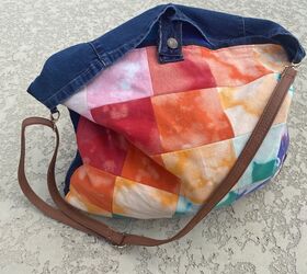 make a tie dye quilted beach bag out of t shirts
