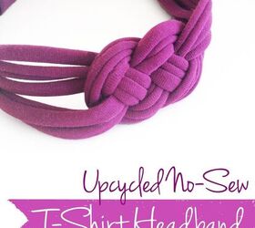 upcycled no sew knotted t shirt headband