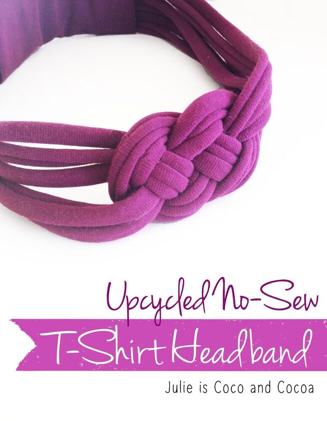 upcycled no sew knotted t shirt headband