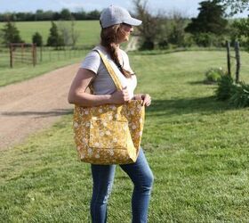 how to sew a simple tote bag with flat bottom and lining