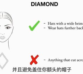 how to choose hats for your face shape, Best hats for diamond face