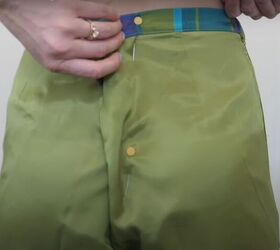 how to take in pants the easy way, Take in pants waist